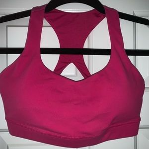 Hot pink Lululemon sports bra size 4